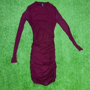 Windsor Deep Burgundy Long Sleeve Dress